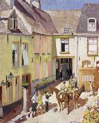 Sir William Orpen The Courtyard,Hotel Sauvage,Cassel,Nord oil painting